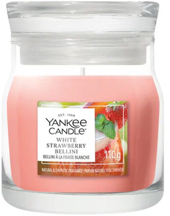 Yankee Candle White Strawberry Bellini Small Jar Geurkaars