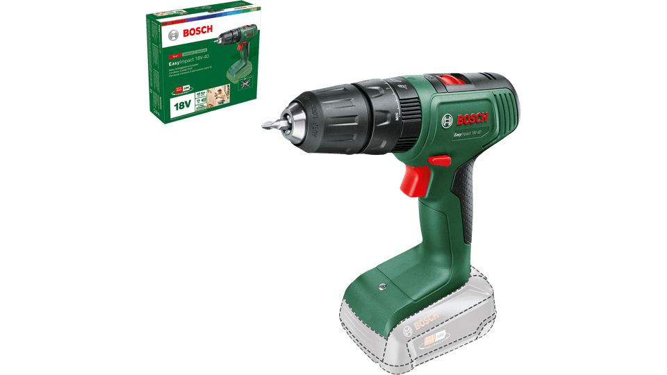 Bosch EasyImpact 18V-40 Cordless Drill | 1630 RPM | Keyless | Green