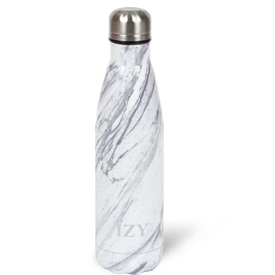 IZY Bottles IZY - drinkfles / thermosfles - 500 ml - Wit Marmer