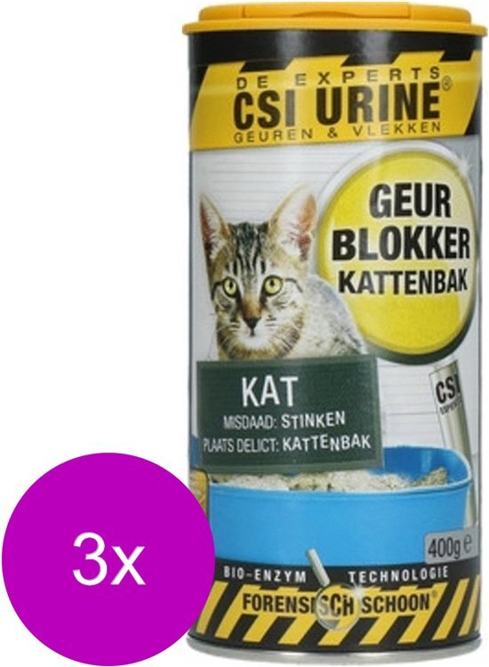 CSI urine Kattenbak Granules - Geurverwijderaar - 3 x 400 g