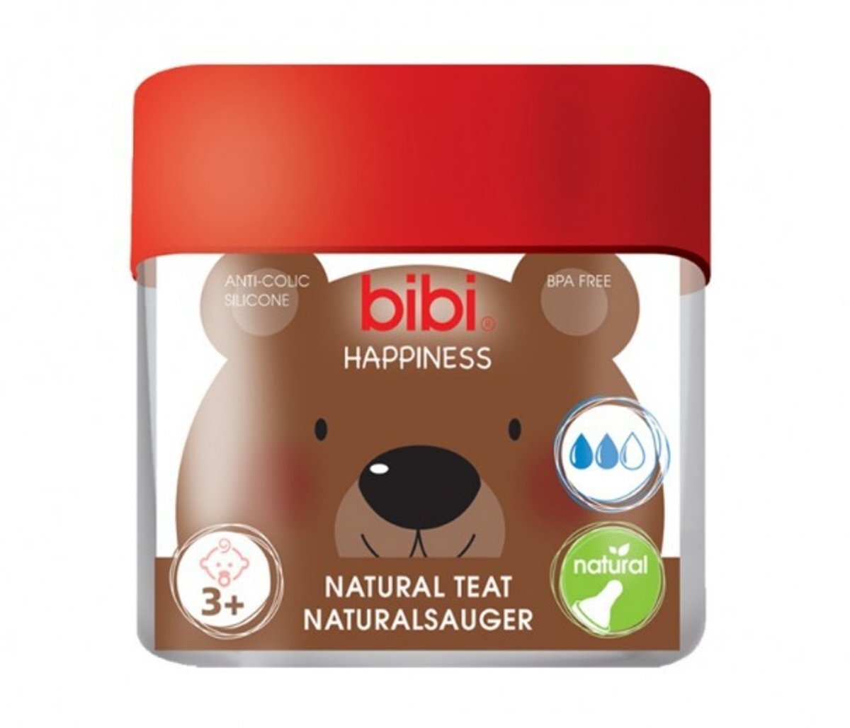 bibi Flesspeen Happiness Natural 3+ Maanden