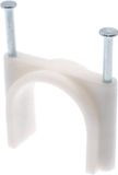 Allteq Kabelclip - Spijkerclip - Kabelklem - Kabelhouder - 40 mm - 12 stuks - Wit