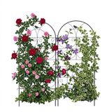 Relaxdays Trellis - set van 2 - 116 x 50 cm - klimplanten - metaal