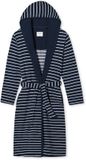 SCHIESSER dames Feather Terry Badjas - dames badjas - navy gestreept