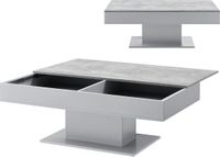 en.casa Salontafel Lünen met opbergruimte 110x60x40 cm betonkleurig en grijs