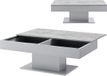 en.casa Table basse Lünen avec espace de rangement 110x60x40 cm aspect béton et gris