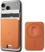 Spigen Valentinus MagFit | Magnetische Kaarthouder voor Pasjes | Compatibel met MagSafe | Pasjeshouder voor 3 Kaarten | Oranje