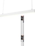LEDVANCE Office Line Cuboid, vierkante hangende kantoorplafondlamp, 42 W, 5000 lm, 4000 K, 840 koud wit, 3-traps dimbaar, wit aluminium, IP20