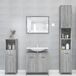 Maison Exclusive - Armoire de salle de bain, gris Sonoma, 30x30x183,5 cm, panneau de particules
