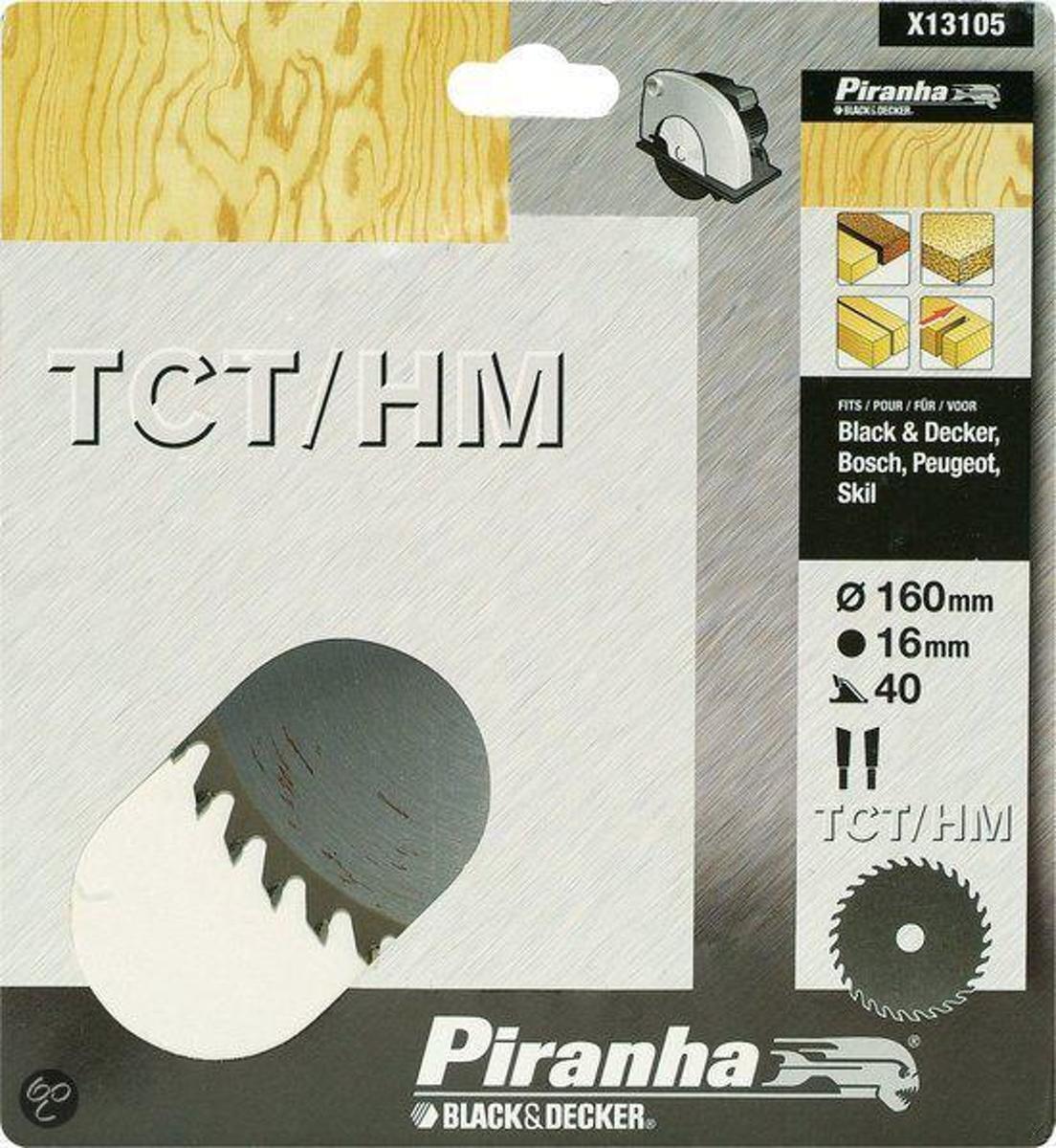 Piranha Cirkelzaagblad TCT/HM, 160 x 16mm 40 tanden X13105
