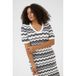 Kaffe Curve gestreepte zomerjurk donkerblauw