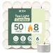 8 uur theelichtjes kaarsen (50 Pack) - witte langdurige theelichtjes - ongeparfumeerd - 3,8 x 2,3 cm, 8 uur
