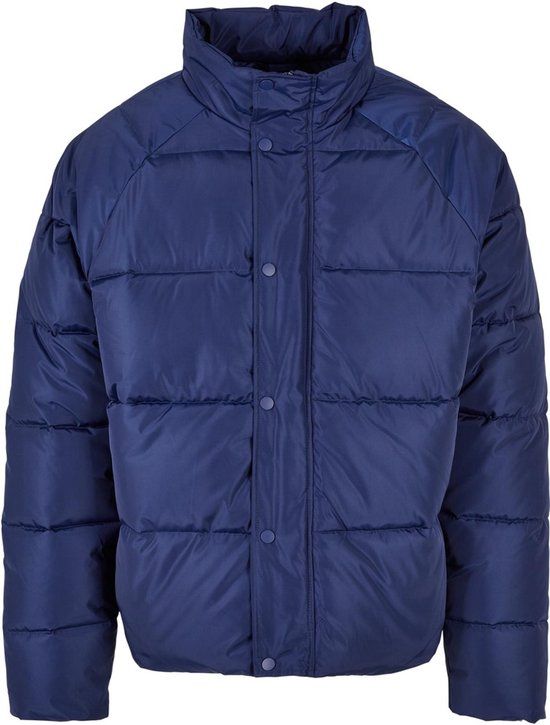 Urban Classics Raglan Puffer Jas - XL - Donkerblauw