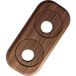 Gedotec Rosace double pour radiateur en bois laqué, 122 x 58 mm Noyer laqué 16 mm - 1/4''