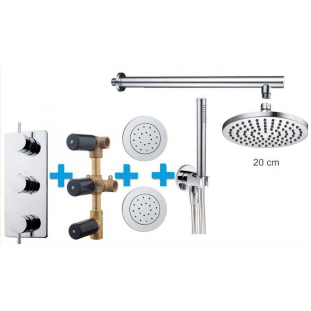 Wiesbaden One Pack inbouwthermostaatset type 117 29.5016 - Chroom