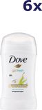 Dove Go Fresh Deodorantsticks, peer & aloë vera, 40 ml, verpakking van 6 stuks