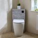 Hudson Reed WC-Ombouw Hoekmontage Moderne Béton Gris avec Réservoir et Bouton de Chasse d'Eau Noir - Brunswick Toilette Debout | Cluo