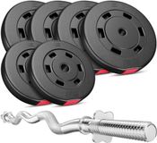 Hop-Sport Kunststof – Halterset – 57 kg – SZ-curlstang 120 cm – 30 mm
