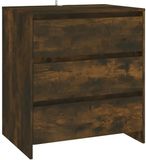 vidaXL Dressoir, 70x41x75 cm, bewerkt hout, gerookt eikenkleurig