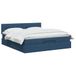 vidaXL Ottoman bed met matras met hoofdeinde Blauw 140 x 200 cm Stof