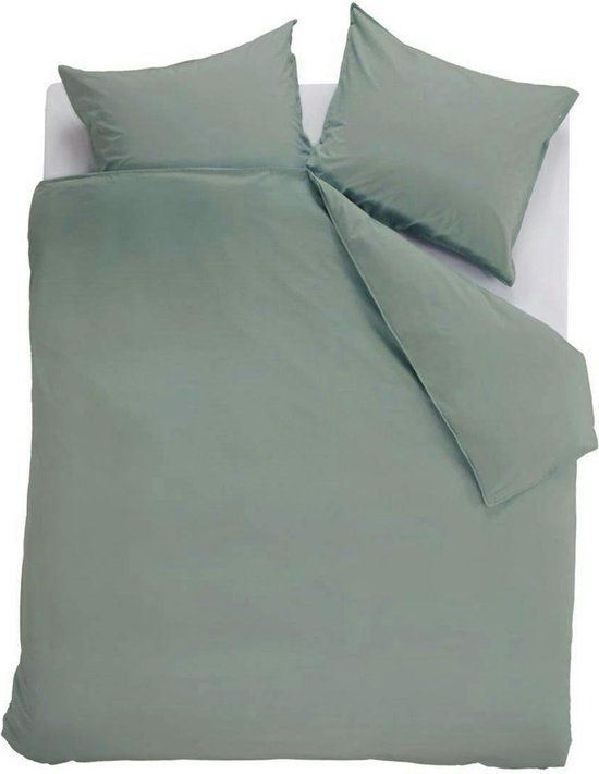 Ambiante Cotton Uni Dekbedovertrek - Lits-Jumeaux XL - 260x200/220 cm - Groen