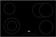 Beko HIC84401 - 80cm Ceramic Hob - Black - Built-in