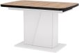Vicco Eettafel Fenaro, Goudkleurig Eiken/Wit, 120-160 x 80 cm uitschuifbaar