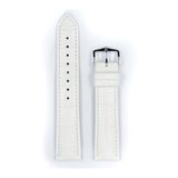 Hirsch Strap Duke M/L 01028101-2-18 Wit Leer Unisex 18 mm
