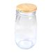 Homéa Airtight Glass Jar with Metal Clip and Bamboo Lid, 1.4 L