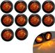 BeiJingLiangPinJiaZuoKeJiWenHuaFaZhanYouXianGongSi 10pcs 3/4 Inch Mount LED Rear Side Marker Indicator Lights for Trucks, Traile, Cabin Marker, RV Marker, Marine Led - ShopVlot