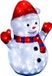 Feeric Lights & Christmas Kerstverlichting figuur - sneeuwpop - H48 cm - 90 led lampjes - solar - voor buiten
