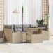 Maison Exclusive - Set de 7 coussins de banc de jardin, beige, en polyrotin