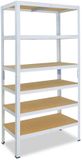 Shelfplaza HOME metalen stellingkast - 230x80x23 cm - wit - 6 planken