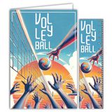 69-1003 VOLLEYBALL 69-1003 kaart met envelop, 12 x 17,5 cm, voor sporters, volleybal, kampioen of supporter, collectie Passion Sports van de Olympische Spelen, gemaakt in Frankrijk