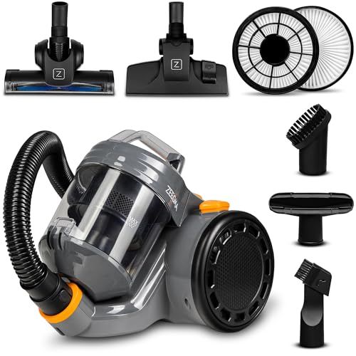 Zeegma Base Jet - Zakloze Stofzuiger - 4000W - Turbo Borstel - 6in1 Set - Grijs