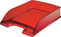 Leitz Brievenbakje Plus 5226 rood transparant 5 stuks