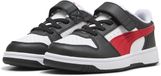 PUMA Rebound Slam Lo AC PS Lage sneakers Kinderen Unisex Zwart/Rood/Wit Synthetisch Rubber