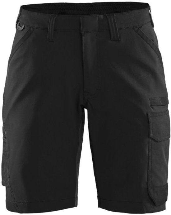 Blåkläder Dames service short 4-weg stretch 7123-1645 - Zwart/Donkergrijs - C46