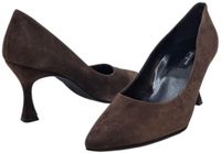 Paul Green 3859-061 Cacao Suède pump met hak 8 cm