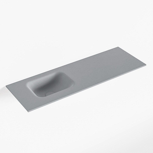 Mondiaz Mondiaz LEX Fontein - 90x30x0.9cm - wasbak Links - zonder kraangaten - voor toiletmeubel - Solid surface - Plata F51117Plata