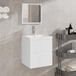 Icecat Armoire de salle de bain élégante avec miroir et espace de rangement