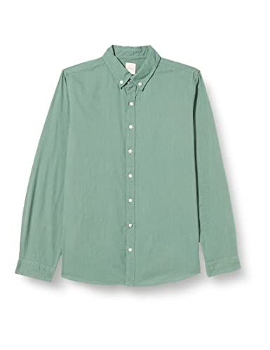 Gocco Greenish Linen Shirt for Men, Greenish, L-XL