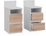 Vicco Monty Table de chevet – Lot de 2 Blanc/Sonoma