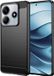 Techsuit Hoesje geschikt voor Xiaomi Redmi Note 14 5G - Carbon Silicone Back Cover - Zwart