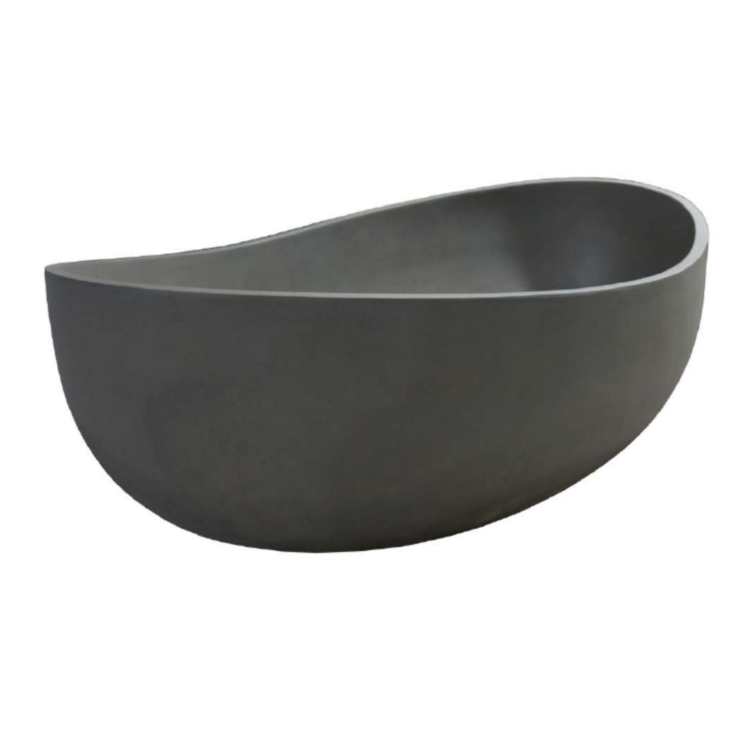 Ideavit Idea.Sense Vrijstaand Ligbad - 160x100cm - Ovaal - Beton Donker Grijs