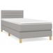 vidaXL Boxspringbed met matras, stof, lichtgrijs, 90x200 cm