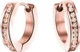 Lucardi Meisjes Oorring met plating - Kristal - Cadeau - Staal - Rosékleurig