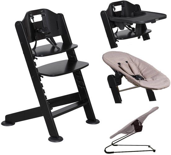 Novi Baby 1-2 Grow Kinderstoel - Zwart - Verstelbaar - Inclusief Accessoires