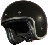 Peroz Filus Zwart Metallic Jethelm - Helm