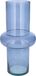 Bellatio Design Bloemenvaas - blauw transparant gerecycled glas - 15 x 31 cm - vaas